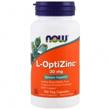 Витамины Now Foods L-OptiZinc 30мг 100 капсул