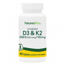 Витамины Nature’s Plus Vitamin D3+K2 2500 IU 90 таблеток